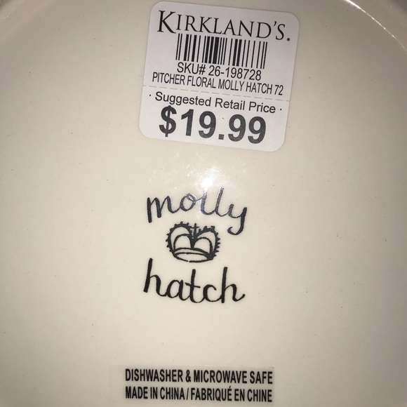 Floral Glass Pitcher - Picture 3 of 4